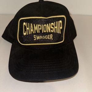 Championship Swagger Snapback Hat Cap Baseball Trophy Trucker Gold Suede LIMITED